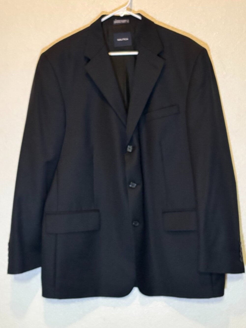 Men's 44R Dark Charcoal Gray 100% Wool Suit Jacket